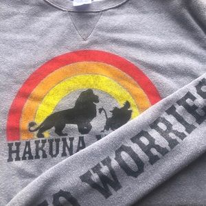 Disney lion king cropped sweatshirt